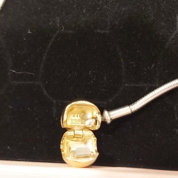 Authentic Pandora Essence Sterling Silver & 14k Gold Bracelet 596003-19 7.5" - Picture 6 of 9